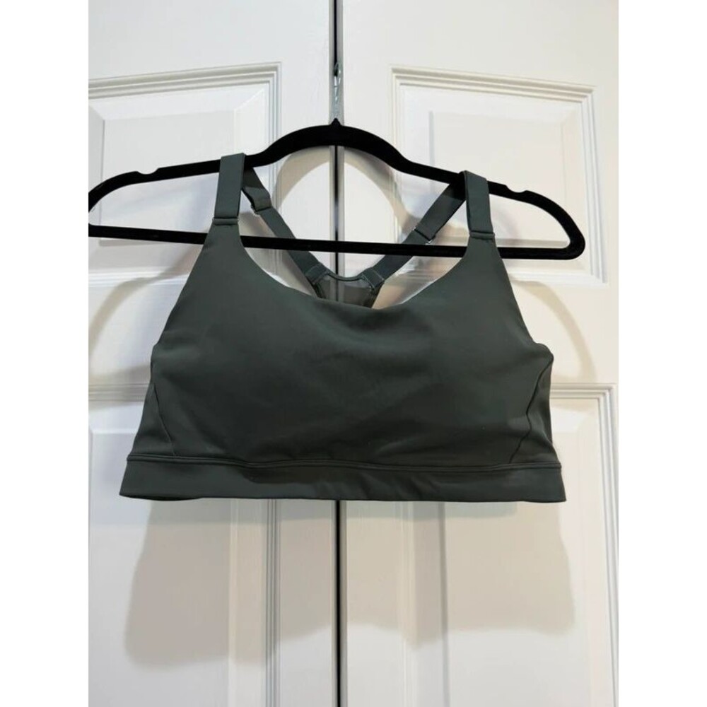Old Navy Medium Support PowerSoft Sports Bra Dark Ivy Green Size Large